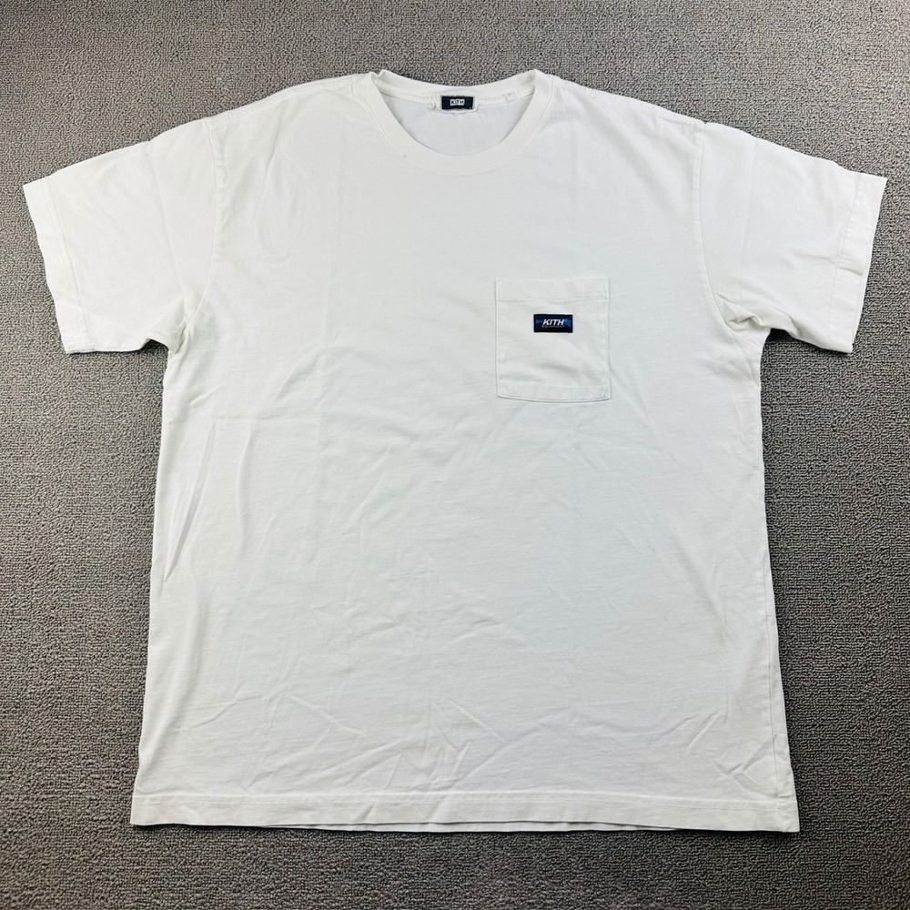 Kith T-Shirt Men L White Mountain Graphic Logo Short Sleeve Streetwear Gorpcore